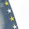 2026 Womens Trendy Denim Shorts Vintage Star Embroidery Straight Leg Casual Jeans