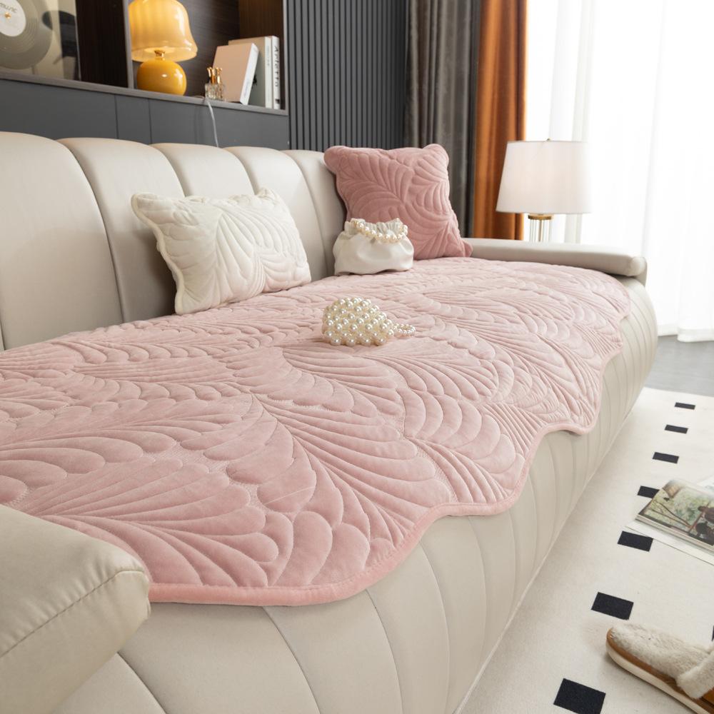 

Диванная подушка специальной формы, универсальная подушка «Четыре сезона» с банановыми листьями, нескользящая короткая плюшевая нестандартная осенне-зимняя наволочка, тканевая спинка 90X120