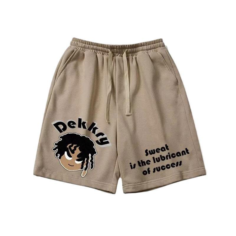 Youth Trendy Men's Casual Five-Point Sports Pants - Summer Loose Fit, Straight-Leg, Versatile Fashion.