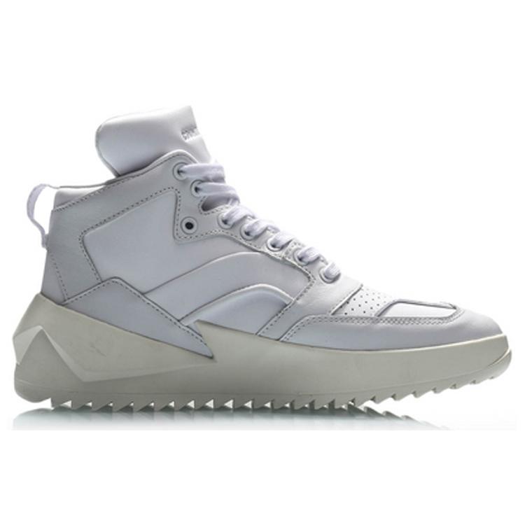 New LiNing CF Gold Age 2000 Cushioned Slip Resistant Rebound Mid Top Sports Casual Shoes Women's White AGCQ194-1
