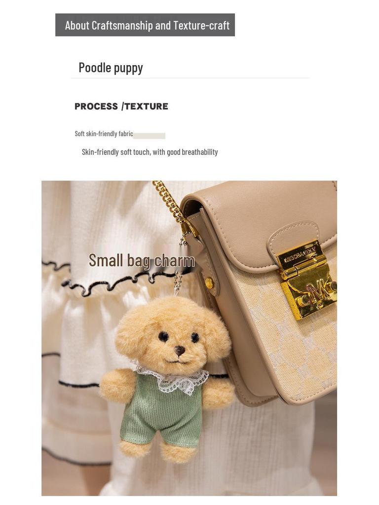 Little Red Book Cute Poodle Doll Plush Comfort Toy for Children