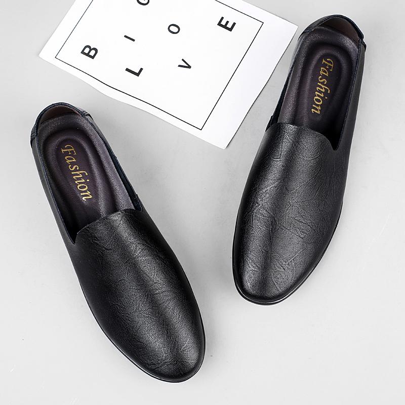 Mocassini Uomo Primavera Estate Casual Pelle Scarpe Uomo Semplici Mocassini Slip-On Scarpe da Guida Scarpe da Barca per Esterno Piatte Lazy Fatte a Mano