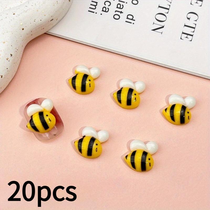 

20pcs Cute Mini Handmade Bee,Resin Charm Multifunctional Rhinestone -Suitable for Nail Art, Scrapbooking,DIY Wedding Decorations