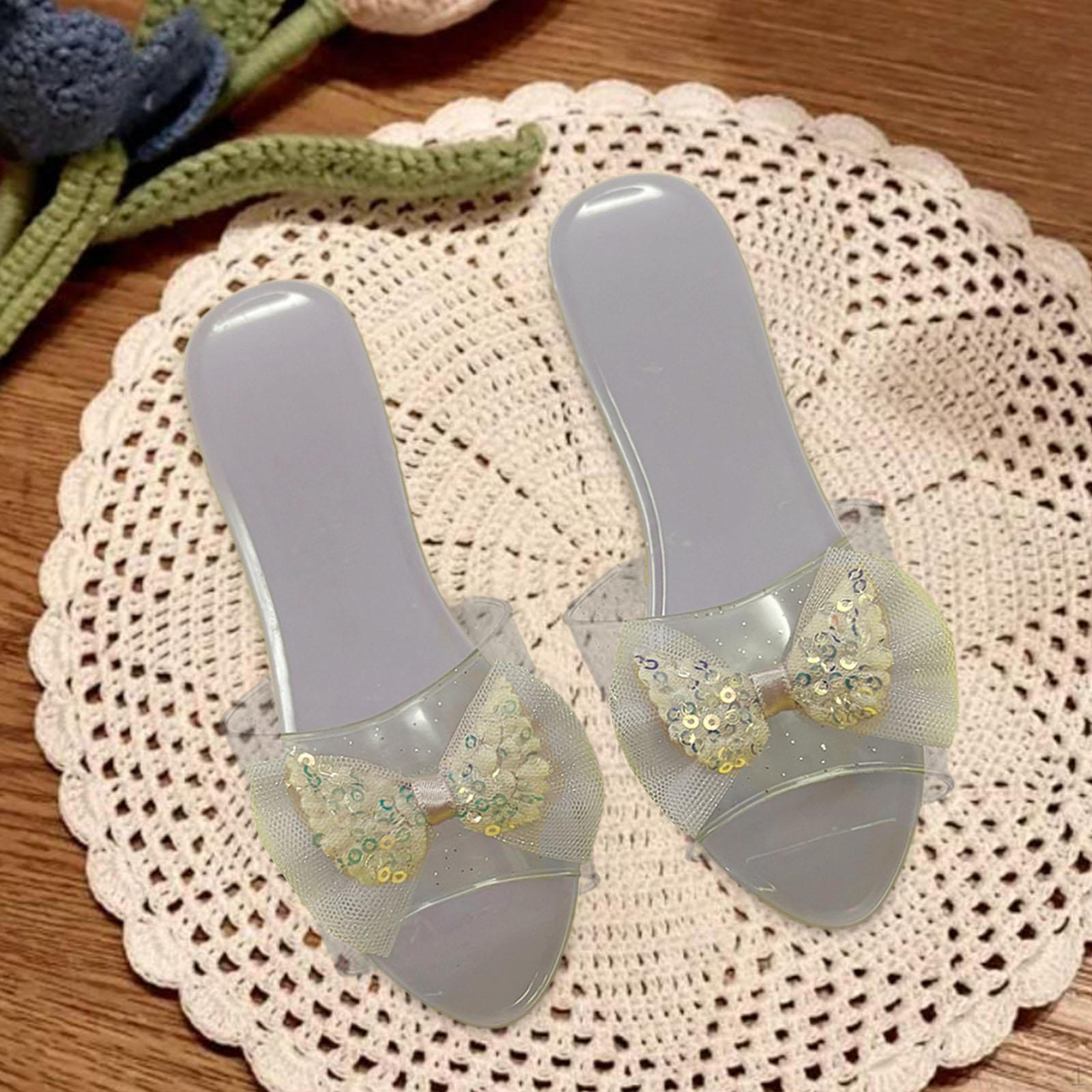 

Желейные сандалии для девочек прозрачные шлепанцы мероприятие танцевальная вечеринка мода ролевая игра Снежная королева косплей фиолетовый