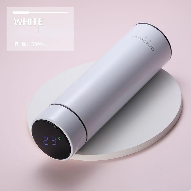 Large Capacity Intelligence Thermos Cup 500ml Vacuum Flasks Portable Stainless Steel Thermos Cup Water Bottle Travel Tea Mug Office Thermos Cup