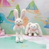 Creative Design Plush Rabbit Pendant Soft Stuffed Schoolbag Pendant  Children's Birthday