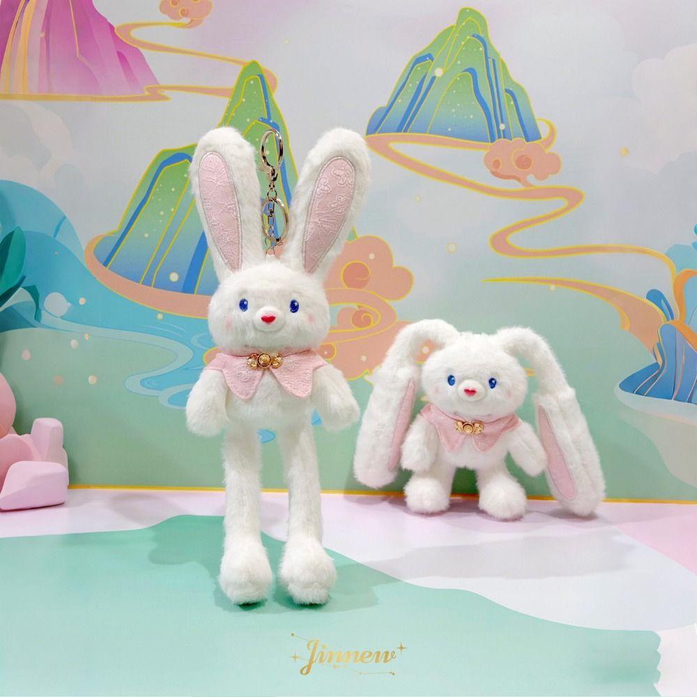 Creative Design Plush Rabbit Pendant Soft Stuffed Schoolbag Pendant  Children's Birthday