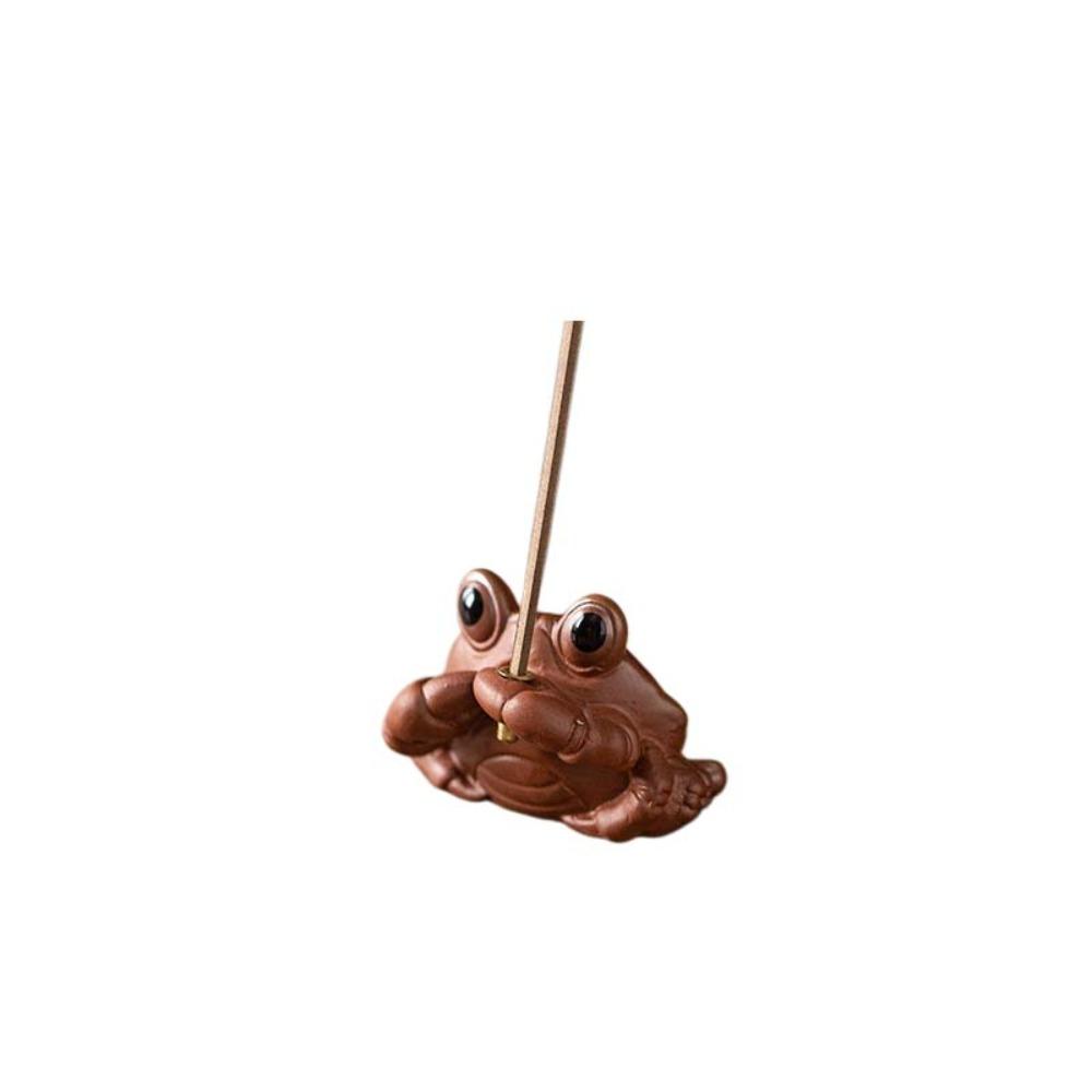 Frog Turtle Crab Animal Lotus Incense Burner Ceramics Sleep Aid Lotus Tabletop Incense Base Zen Chinese Style Desk Decor