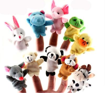 El Parmak Kuklaları Peluş Set Parmak Oyuncakları Kuklalar Aile Hayvan Bebekler Karikatür Çocuk Bebek Konuşan Hikaye Parmak Kukla Oyuncak
