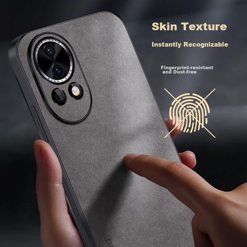 Huawei Nova 12 Pro Phone Case, Nova 12 Ultra Protective Cover, Shockproof Lens Full Protection Soft Case, Simple Outer, WoAnd Leather Case, Black