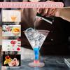 50Pcs Plastic Champagne Glasses High Clarity Removable Wide Mouth High Footed Cups Party Wine Glass for Martini Cocktail Dessert