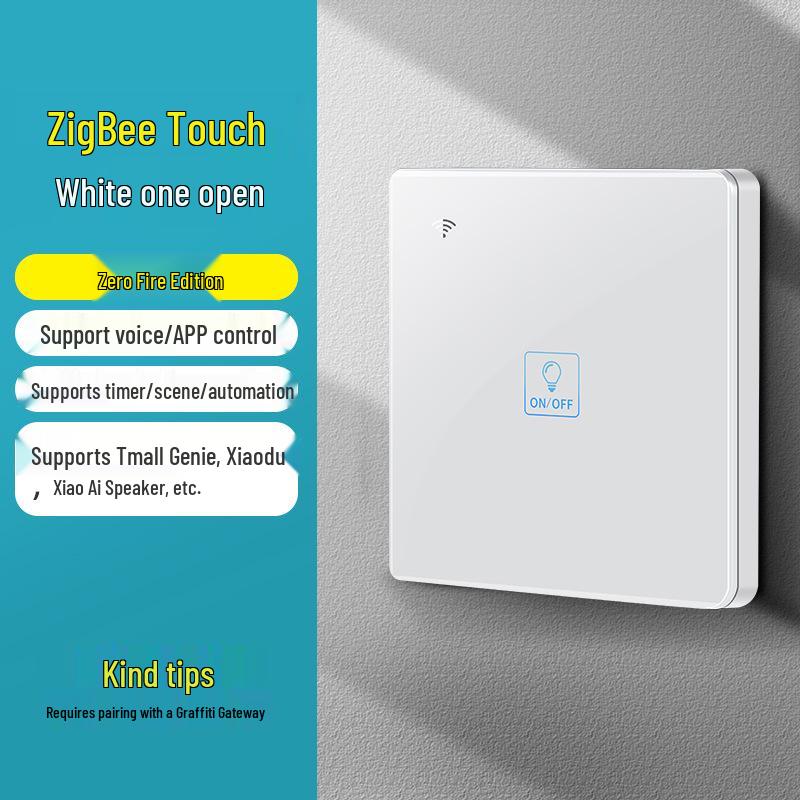 Zhengshang C8 Graffiti Zigbee Touch Smart Switch with 80 Ohm Voice Control for Alexa and Google Assistant.