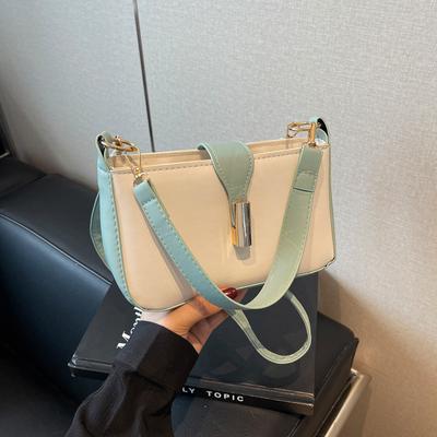 High Value Contrast Bag 2025 New Simple Fashion Niche Underarm Bag Foreign Style Versatile Shoulder Messenger Bag