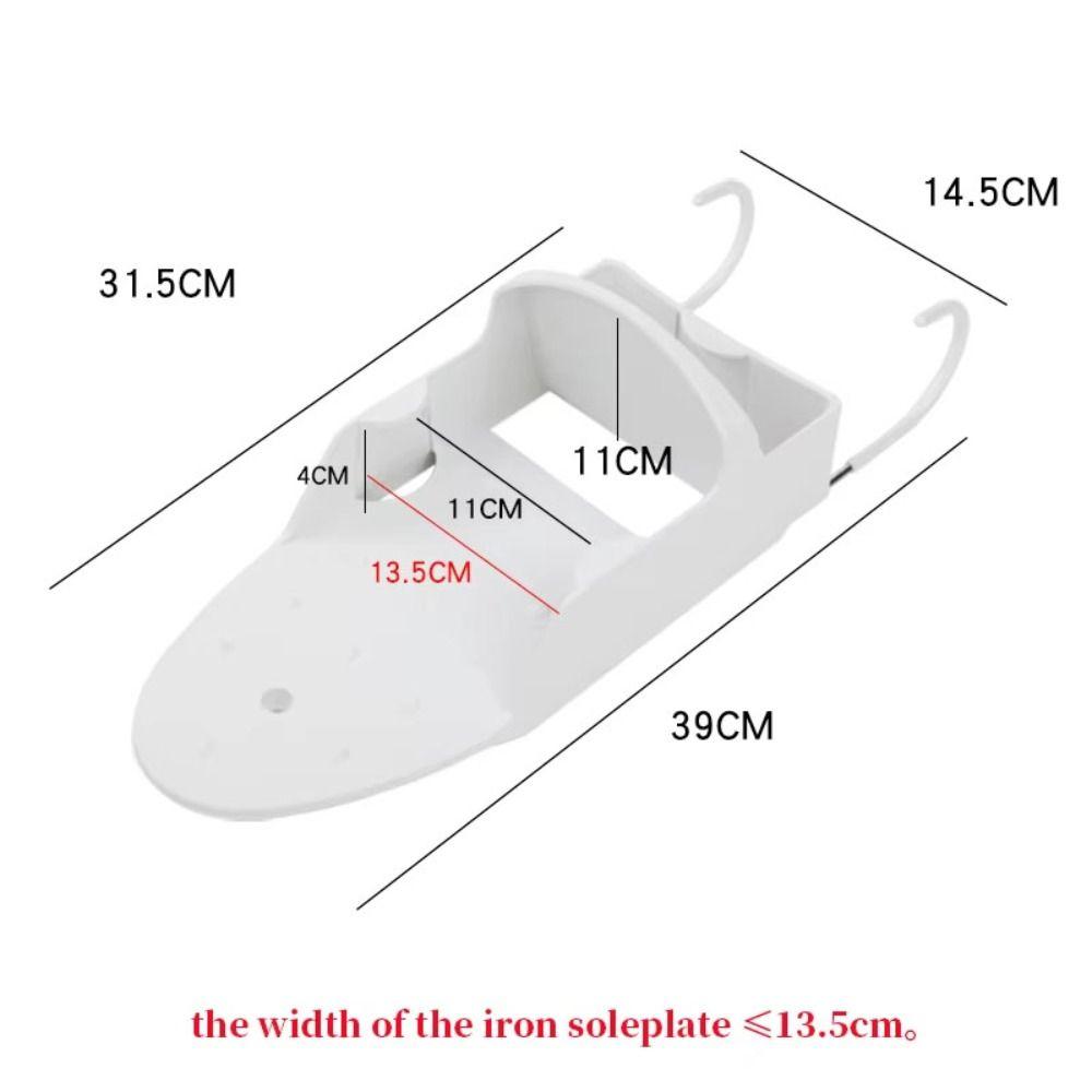 Two-in-One Hooks Ironing Board Hanger Black White Storage Rack Portable Iron Holder Household
