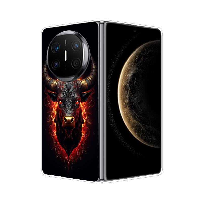 Clear Hard PC Phone Case For Honor Magic V3 Vs3 V2 VS2 Folding Transparent Flower Pattern Cover For Huawei Mate X6 X5 X3 X2 Capa