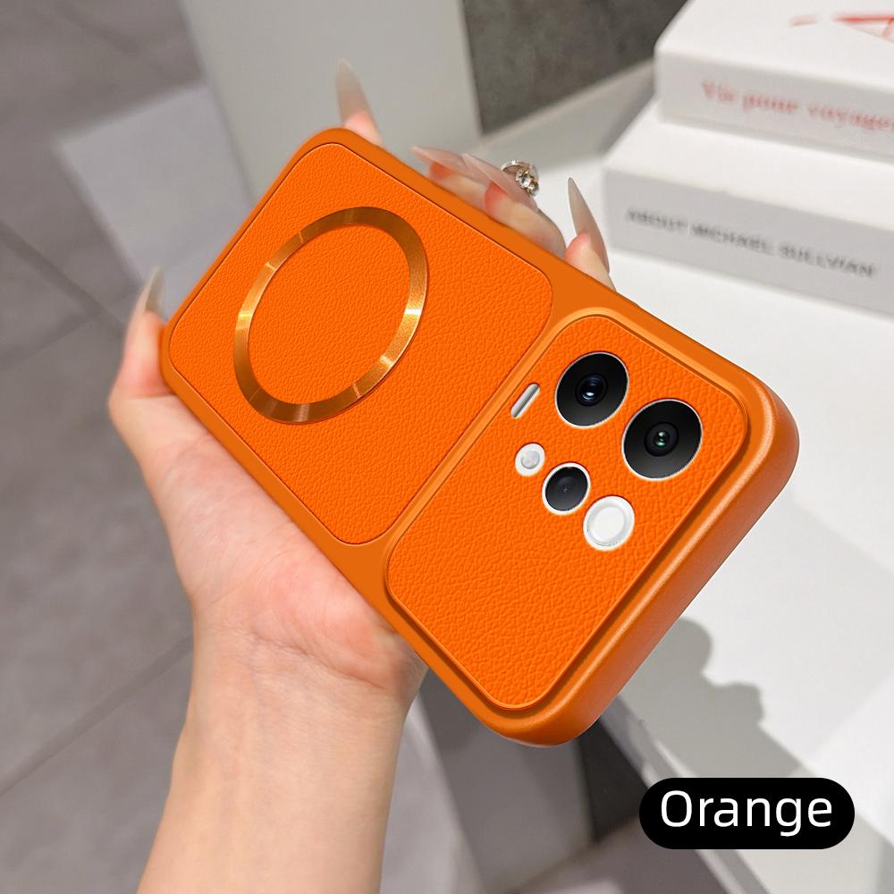 For VIVO V70 S50 Case New Lychee Pattern CD Magnetic Ring Ultra-Thin Cover For VIVO V70 5G Anti-drop Bumper Funda