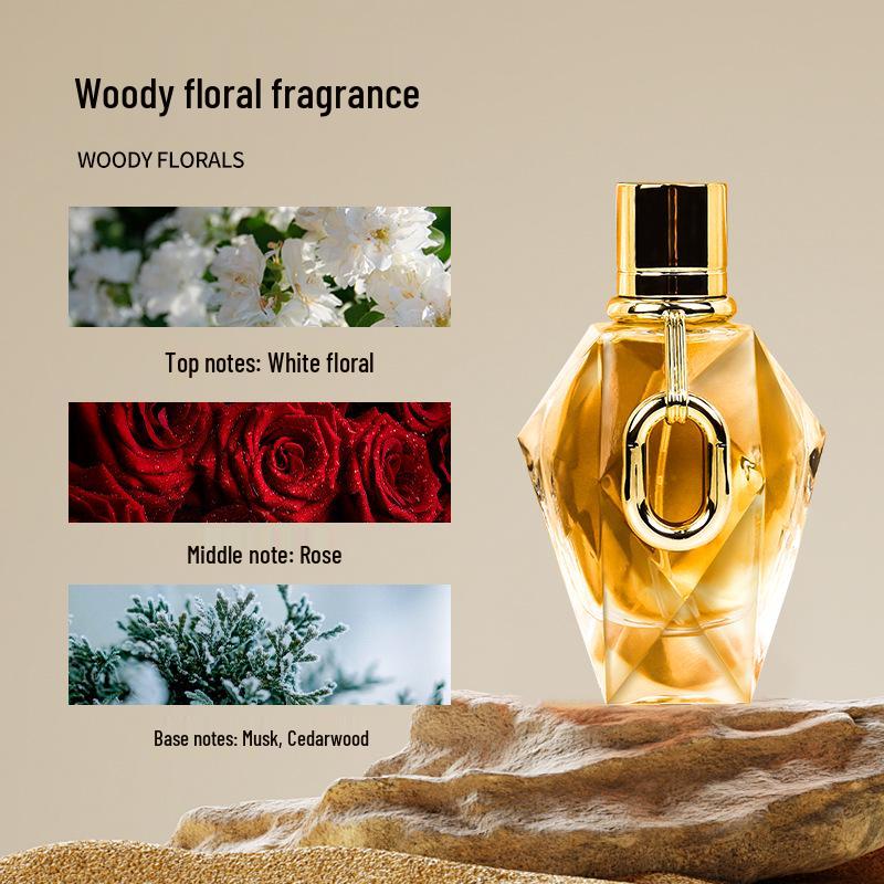 Women's Golden Million Perfume: Long-lasting Floral Woody Scent, Fresh Niche Fragrance
