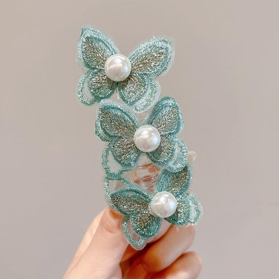 4Pcs Women Hair Ropes Butterflies Faux Braided Hair Elastic Straps Decor Hair Ties Hair Accessories