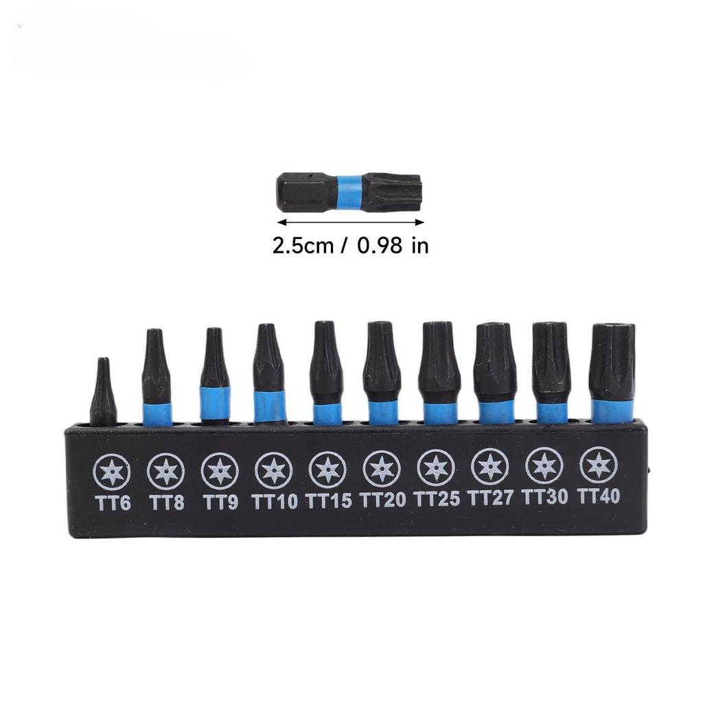 Hex-Shank Screwdriver Drill Bits Magnetic Impact Torx Bit Set S2 Steel Star Driver Bits with Holders for Electric Drill Tools