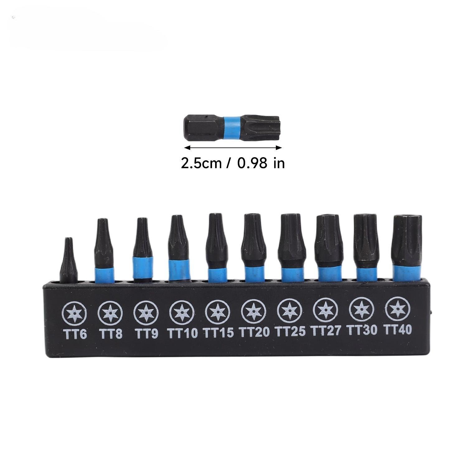 

Magnetic Impact Torx Bit Set S2 Steel Hex-Shank Security Drill Bits Extension Rod Star Screwdriver Impact Bit with Holders