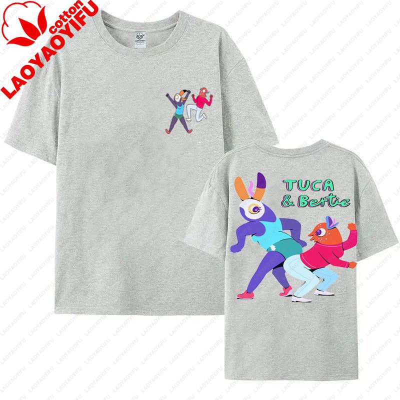 Tuca Bertie Adult Cartoon TShirt Streetwear Fashion Casual Funny Cartoon Printed Tee Crewneck Cotton Y2k Clothes