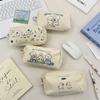 New Kawaii Anime Cartoon Animal Pencil Case Zipper Portable Canvas Pen Case Pencil Bag Student Use