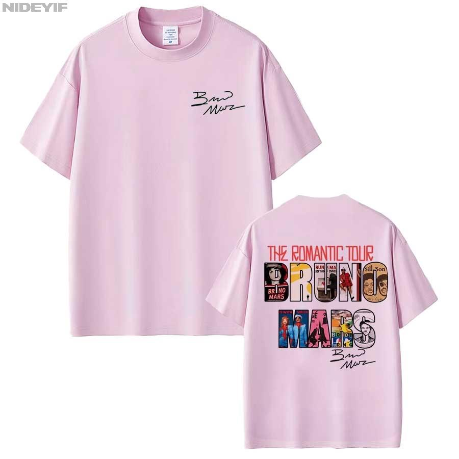 

Bruno Mars The RoUnisextic Tour 2026 Album Cover T shirt for Unisex Women Hiphop Streetwear Oversized Tops 100 Cotton TShirt 03236 4XL