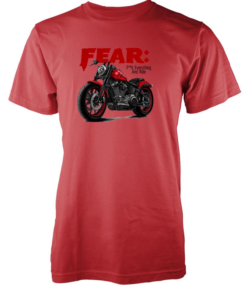 Funny Unique Motorbike Fear FK Everything And Ride Novelty Tshirt Adult Kids S