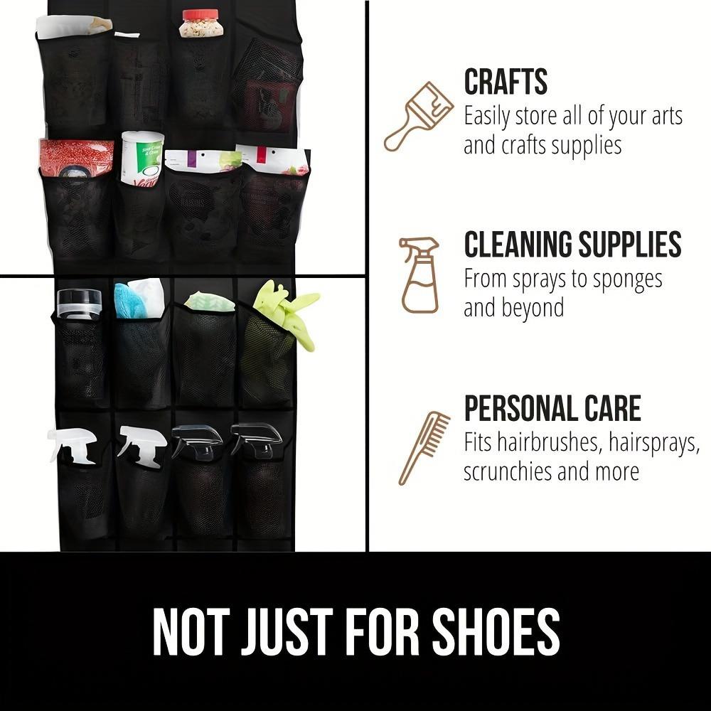 Space-Saving Shoe Organizer For Doors - Large Capacity, Anti-Slip Mesh Hanging Storage Rack, Suitable For Sports Shoes And Shoes