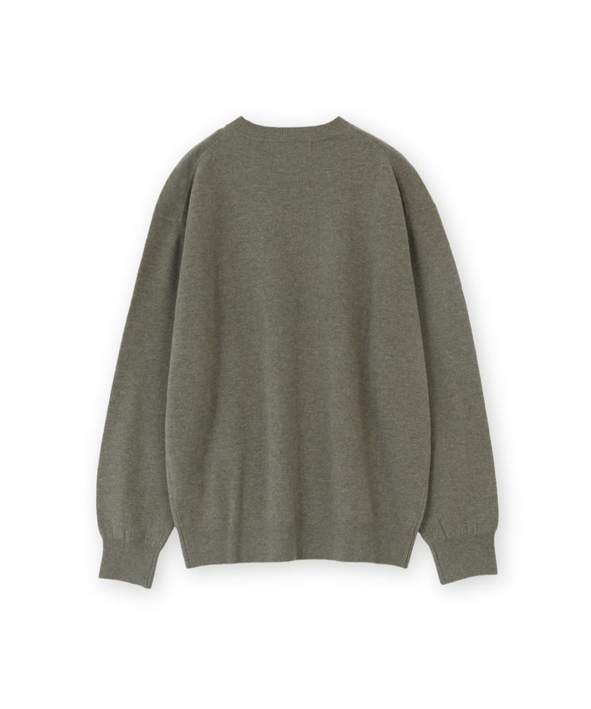 Beulaunyadeu Extra Super Fine Crewneck Knit, Olive Gray