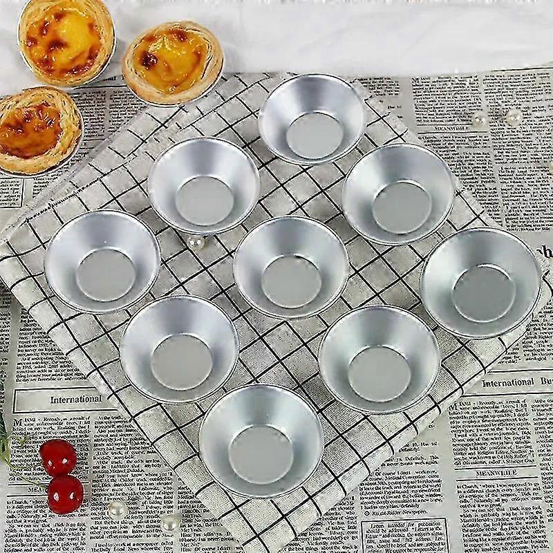 Aluminum Portuguese Style Egg Tart Cupcake Mould Fruit Cake Die Mold Small Baking Tool Pasteis De Nata Oven Bake Round