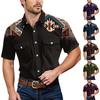 Men'S Fashionable Lapel And Shoulder Length Short Sleeved Casual Top