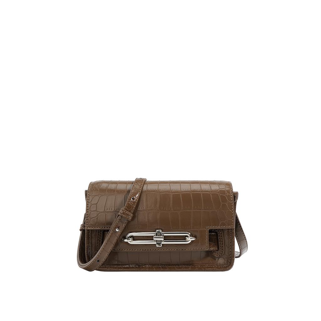 This Small Square Bag Exudes A Sense of High-end, with A Lock That Is Fashionable and Versatile. It Is An Exquisite Single-shoulder Crossbody Bag