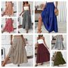 Women's Long A-Line Floral Skirt for Fall and Summer