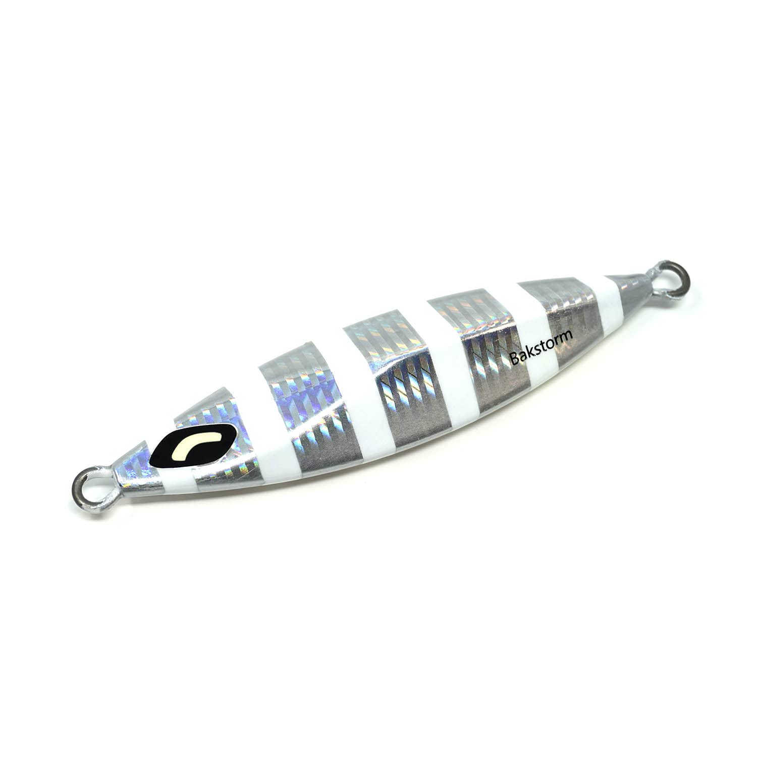

Slow Fall Wing 200g Silver Glow Stripe Metal Jig Lure for Slow Spanish Fishing Tackle by BAKSTORM Jigging, Bluefish, Yellowtail, Kingfish, Hairtail,