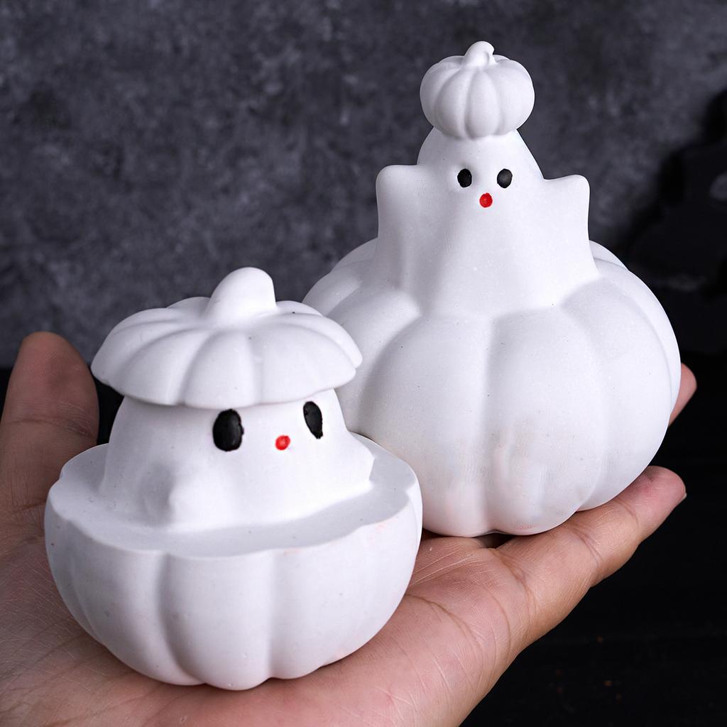 3D Pumpkin Ghost Silicone Mold DIY Halloween Ornaments Candle Molds Aromath Soap Plaster Resin Craft Making Home Holiday Decor