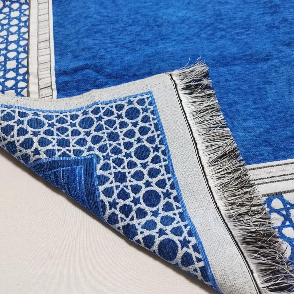 Portable Mat 70x110cm Muslim Prayer Rug Rectangle Foldable Prayer Mat Set Non-slip with Prayer Beads Worship Blanket Eid