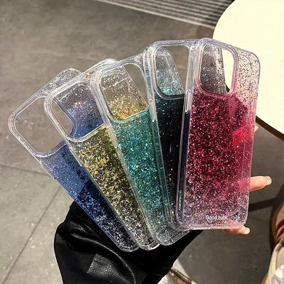 Gradient Dyeing Powder Suitable for Apple 16 Mobile Phone Case IPhone 15 Protective Case 14 Large Hole 13 Promax Soft Border