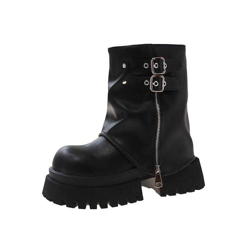 Short, Short, Thick Soled Women'S  Autumn New Brown British Style Knight Leg Boots Fashion Trends