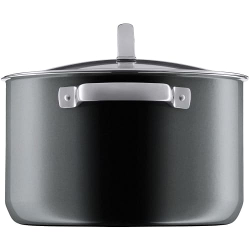 WMF FusionTech Mineral High Casserole PL (Platinum) 24cm Deep Cooking Pot, Induction and Gas Compatible, Waterless Cooking, Made with Mineral Material