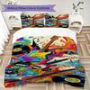 Conjunto de Roupa de Cama com Estampa de Guitarra Salpicada Preto e Branco, Conjunto de Capa de Edredom de Rock(1 capa de edredom + 2 fronhas, sem enchimento.)