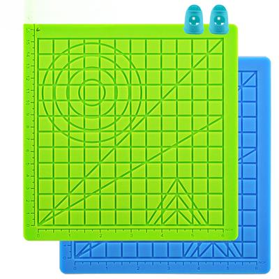 Replika 3D tiskového pera Čtvercová silikonová podložka s designem DIY Kreslení Šablonová podložka
