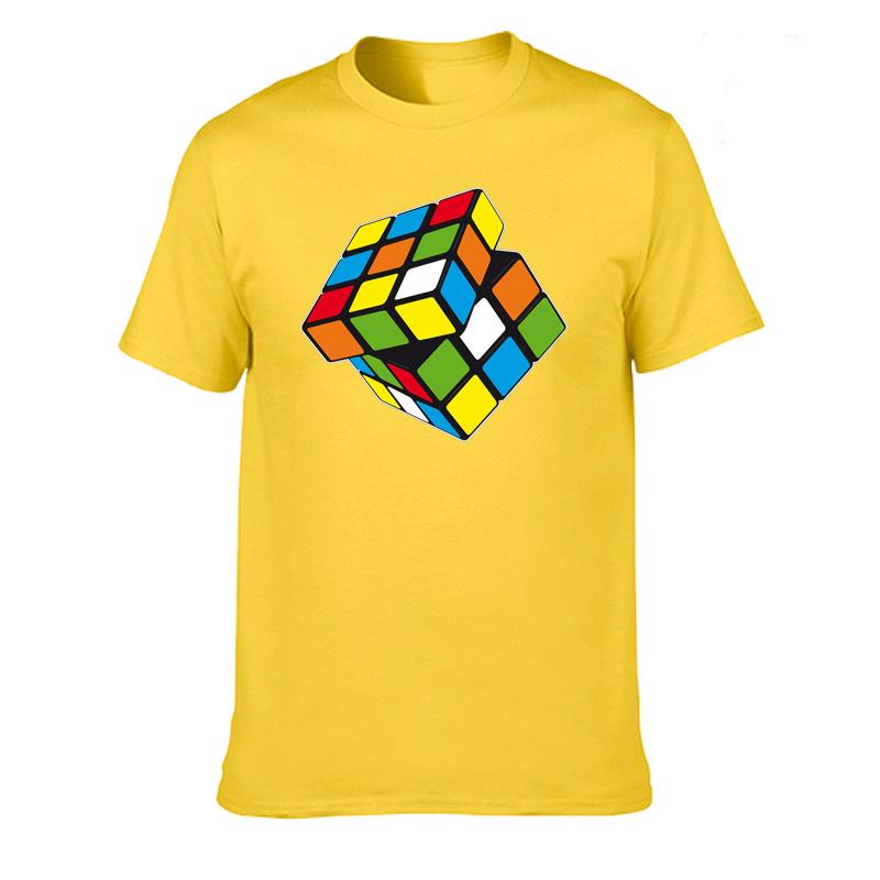 2024 Fun Unisexs High Quality Rubiks Cube T Shirt Casual T Shirt Unisex 100 Cotton Short Sleeve Vintage Big Size Quality Tops Tees