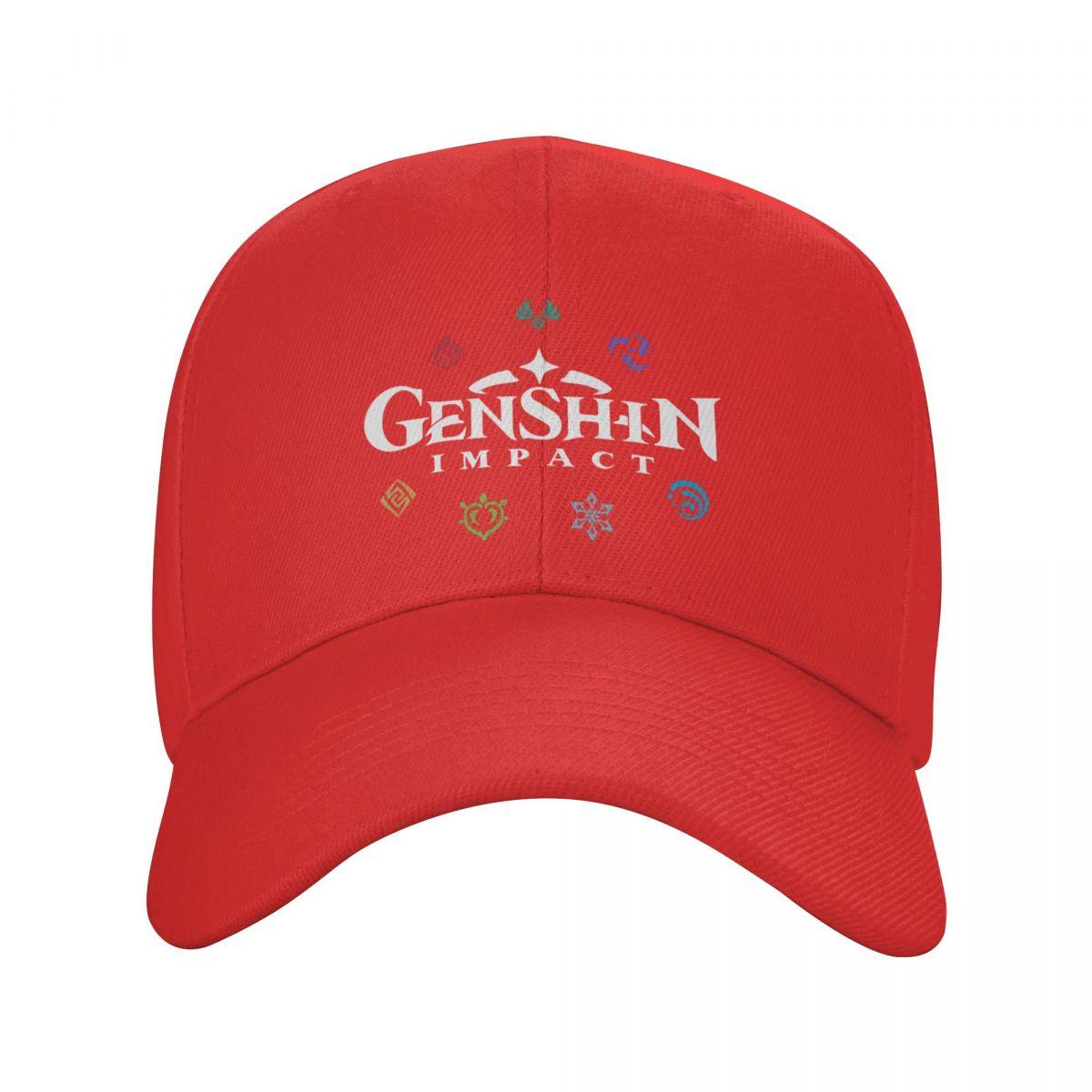 

Punk Unisex Genshin Impact EleUnisexts Baseball Cap Adult Game Anime Adjustable Dad Hat Unisex Women Sports Snapback Caps Adjustable Cap