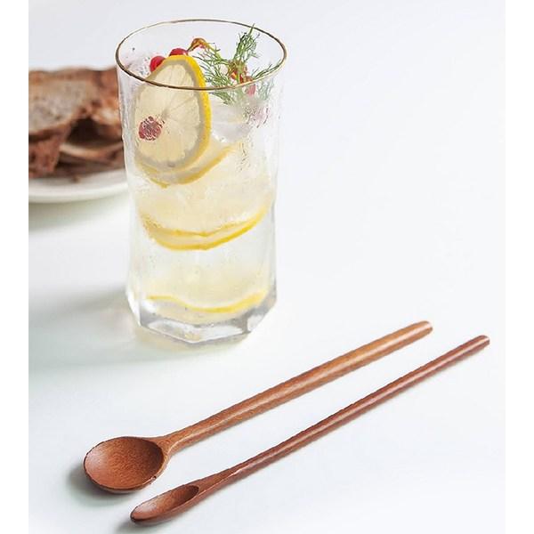 Nicot Wood Slim Long Spoon, 1 Piece, Korean Popular Tableware