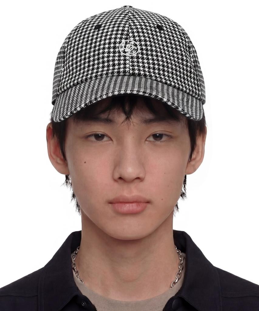 Eondeokeonteulol Houndstooth Check Logo Ball Cap Union Udc / Authentic B B / Mono Hound
