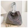Large capacity bag women's summer versatile 2025 new casual shoulder bag sequined student tote bag