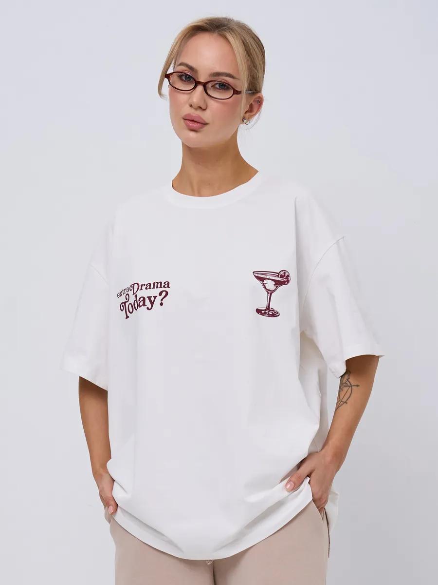 Oversized funny meme print T-shirt L
