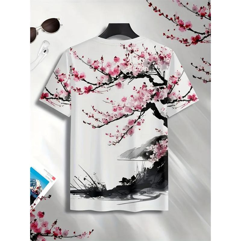 3D tričko s potiskem Válečník Samuraj Pánské módní tričko s kulatým výstřihem a krátkým rukávem s grafikou