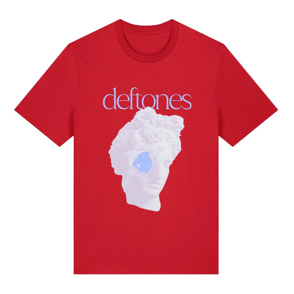 

Deftones White Statue T-shirt Men Women Cotton Short Sleeve Tee Unisex High Quality Pure Cotton Clothes Short Sleeve Casual Tops XXL червоний